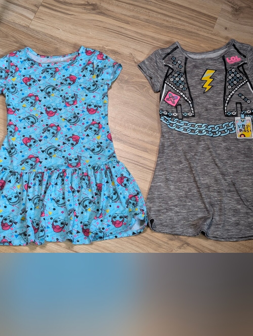 LOL Surprise 2 Pack Dress Girls Blue Black Gray L.O.L  Size Ch 6-6X